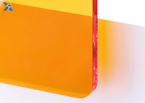 3mm Fluorescent Orange Acrylic Sheet Colored Large Cast PMMA Panels