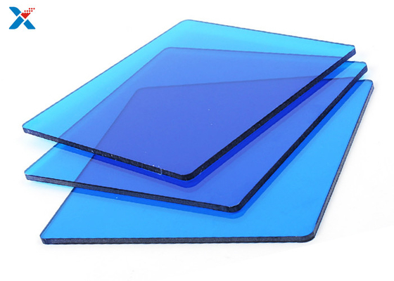Perspex Polycarbonate Roofing Sheet Transparent Blue Impact Resistance